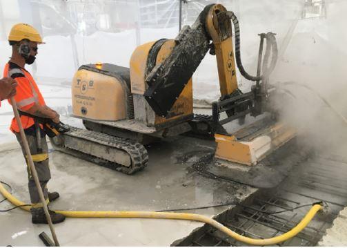 Clemenceau hydrodémolition en surface du tablier