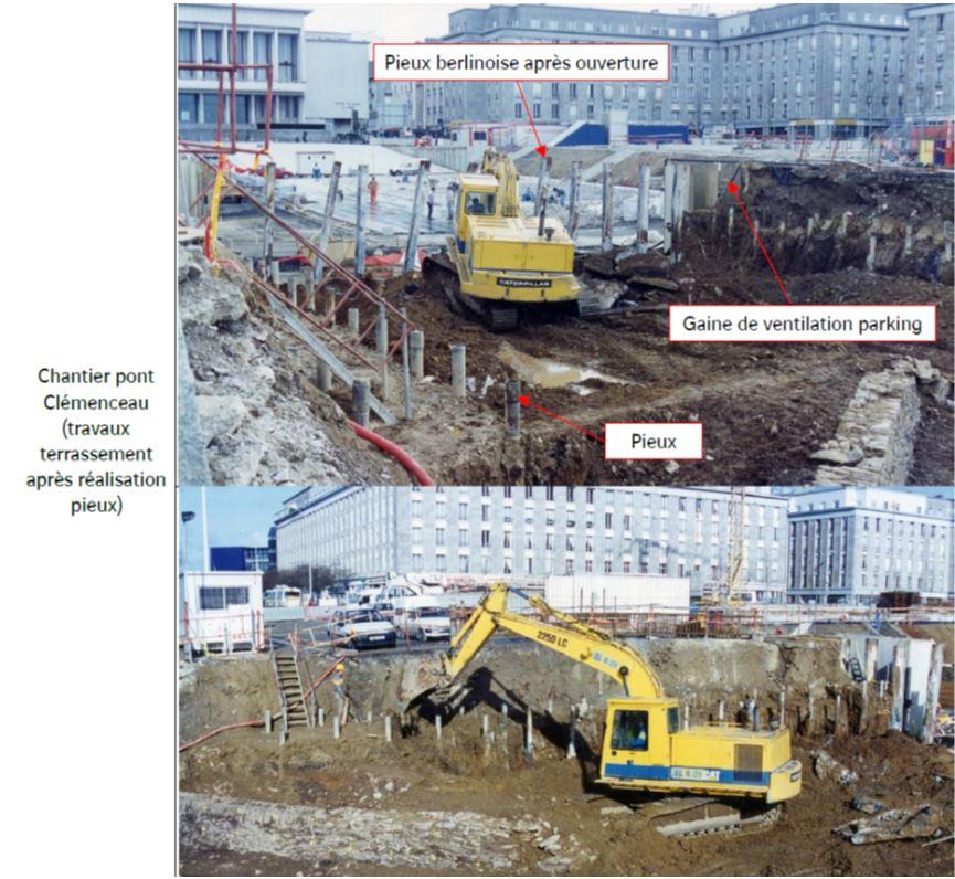 1995 - Construction du pont Clemenceau