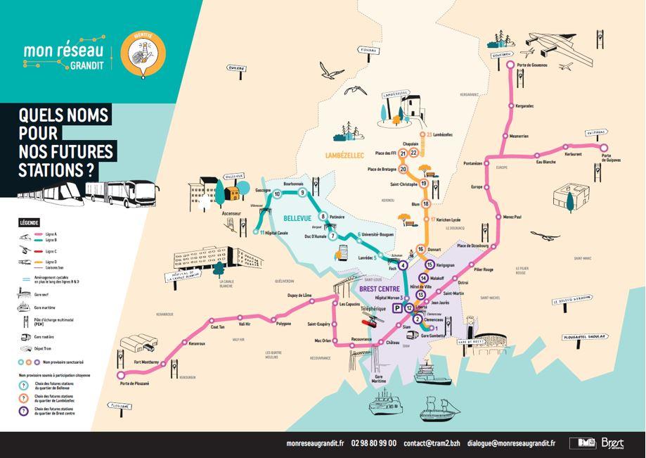 Cartographie Nom des stations
