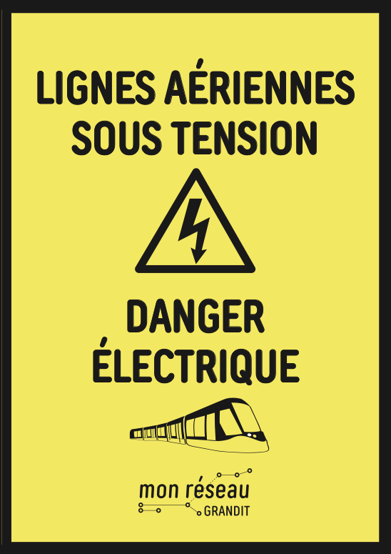 Lignes aériennes sous tension - Danger électrique